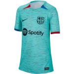 Barcelona FC Nike Nike DX9849-487 FCB Y NK DF STAD JSY SS 3R T-Shirt Unisex Light Aqua/Royal Blue/Black Taille S