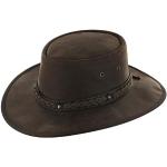 Chapeaux de cowboy Barmah marron en cuir de vache 62 cm Taille XXL look fashion pour homme 