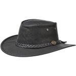Chapeaux Fedora Barmah noirs 56 cm Taille XL look fashion pour homme 