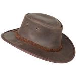 Chapeaux de cowboy Barmah marron en cuir de vache Taille M 