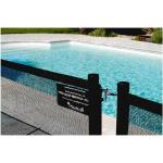 Barrières de sécurité piscine Aqualux grises en acier 