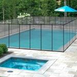 Barrières de sécurité piscine Costway gris acier en aluminium 