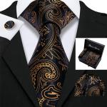Cravates en soie de mariage multicolores à motif paisley à motif papillons look fashion pour homme 