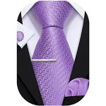 Cravates de mariage violet lavande à motif fleurs Tailles uniques look fashion pour homme 
