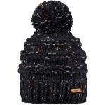 Bonnets Barts noirs en polaire à pompons en laine Tailles uniques classiques pour femme 