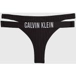 Bas de bikini de créateur Calvin Klein noirs en nylon Taille M pour femme 