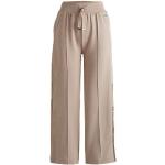 Pantalons en satin de créateur HUGO BOSS BOSS beige clair en coton bio éco-responsable stretch Taille XL pour femme 