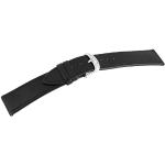 Basic Bracelet en Cuir véritable Noir Lisse 18 mm