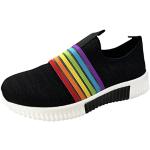 Chaussures de running multicolores en fil filet à paillettes respirantes à scratchs Pointure 37 look casual pour femme 
