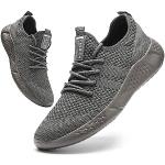 Chaussures de running grises en caoutchouc respirantes Pointure 43 look fashion pour homme 