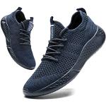 Chaussures de running bleues en caoutchouc respirantes Pointure 46 look fashion pour homme 