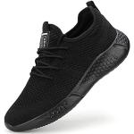 Chaussures de running noires en caoutchouc respirantes Pointure 39 look fashion pour homme en promo 