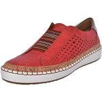 Baskets brillantes rouges en toile à paillettes à scratchs Pointure 38 look casual pour femme 