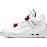 Baskets Air Jordan 4 Chaussures Retro Metallic Red Blanc Pour Homme Taille 44