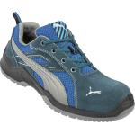 Chaussures Puma Safety bleues en velours à clous en cuir respirantes Pointure 41 en promo 