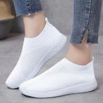 Chaussures de marche blanches plus size pour femme en promo 