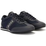 Chaussures de créateur HUGO BOSS BOSS bleus foncé à lacets look sportif pour homme 