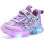 Baskets violettes lumineuses lumineuses look fashion pour fille 