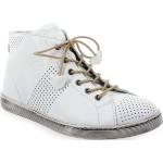 Baskets Coco & Abricot blanches en cuir look casual pour femme 