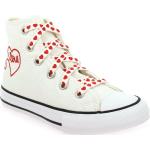 Chaussures montantes Converse blanches look casual pour fille 