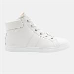 Baskets montantes blanches en cuir made in France Pointure 43 look casual pour homme 