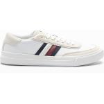 Baskets basses Tommy Hilfiger TH blanches à rayures en cuir Pointure 40 look casual pour homme 
