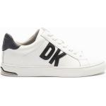 Baskets de créateur DKNY blanches en cuir lisse en cuir Pointure 38 pour femme 