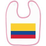 Bavoir bébé imprimé drapeau colombie Rose