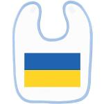 Bavoir bébé imprimé drapeau ukraine Bleu