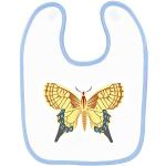 Bavoirs Mygoodprice bleus à motif papillons 