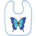 Bavoirs Mygoodprice bleus à motif papillons 