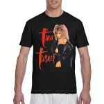 BAWANG Short Sleeves, Tops Tina Turner - World Tour Man Musical Double Sided Printing T-Shirt Black XL