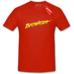 Baywatch® T-Shirt en Coton Rouge, Rouge, M