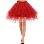 Tutus de danse de soirée rouges à rayures Taille L look fashion pour femme en promo 