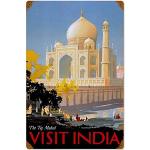 Plaques émaillées en aluminium à motif Taj Mahal 