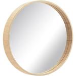 Miroirs muraux marron en bois scandinaves 