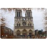Plaques émaillées en métal à motif Notre-Dame de Paris 