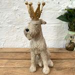 Be-Creative Sculpture Vintage en résine Motif Renard Terrier