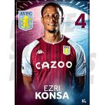 Be The Star Posters Poster Aston Villa Konsa Headshot 21/22 - Format A3 - Sous licence officielle