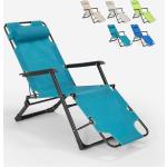 Chaise longue de plage et de jardin pliante multi-positions Emily Lux Zero Gravity | Turquoise