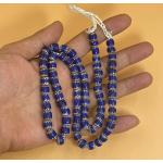 Beau Millésime Venetian Ancient Trade Vieux Verre Bleu Africain Chervons Unique Belles Perles Collier