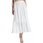 Jupons en dentelle blanc d'ivoire en coton Taille XXL look fashion pour femme 