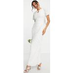 Robes longues de mariage blanches à perles longues Taille XXS pour femme en promo 