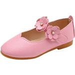 Sandales plates roses en cuir à bouts ouverts Pointure 33 look fashion pour fille 
