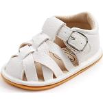 Sandales blanches en cuir en cuir look fashion pour bébé 