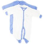 BEBE - Lot de 3 - Pyjama - Grenouillère - Mixte bébé 100% Coton - 3 coloris Bleu - 12-18 mois