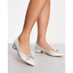 Ballerines pointues blanches Pointure 39 look casual pour femme en promo 