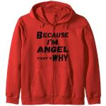 Because I'm Angel That's Why For Mens Funny Angel Gift Sweat à Capuche
