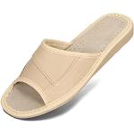 Chaussures saison été beiges en cuir en cuir respirantes à bouts ouverts pour pieds étroits Pointure 39 look fashion pour femme 