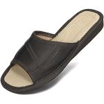Chaussures saison été noires en cuir en cuir respirantes à bouts ouverts pour pieds étroits Pointure 37 look fashion pour femme 